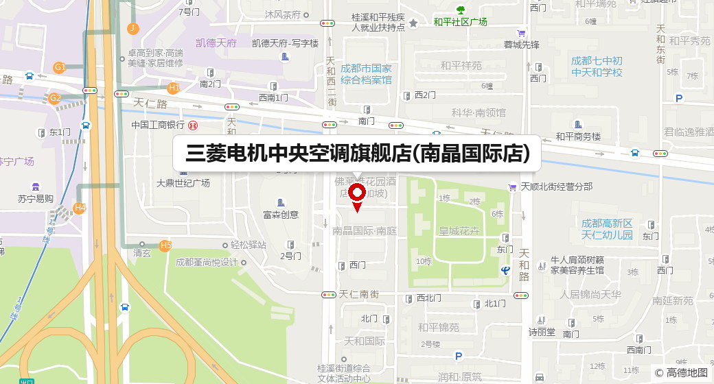 三菱电机中央空调旗舰店(南晶国际店) 位置地图